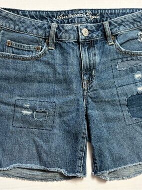 AE Patchwork Distressed Mom Shorts – Y2K 90s Style [Size] 4